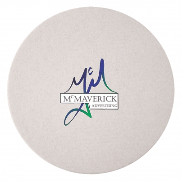60 PT 3.5" High Density Pulp Board Coasters Round