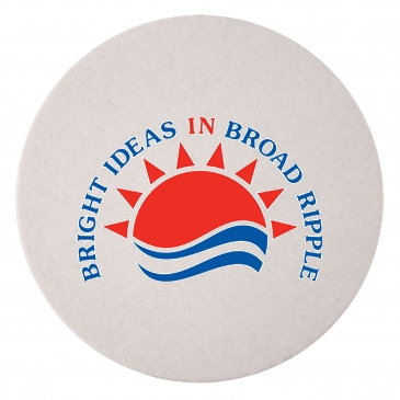 80 PT 3.5" High Density Pulp Board Coasters Round