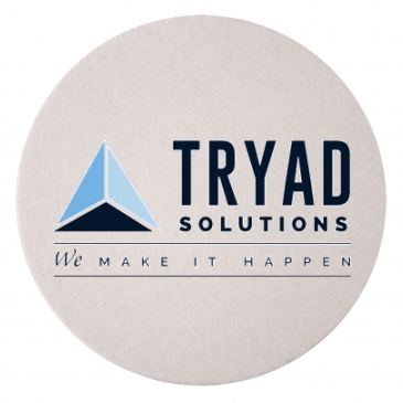 60 PT. 4" High Density Pulp Board Coasters Round