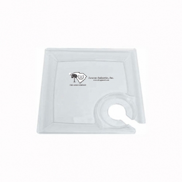 8.25" Clear Plastic Square Cocktail Plate