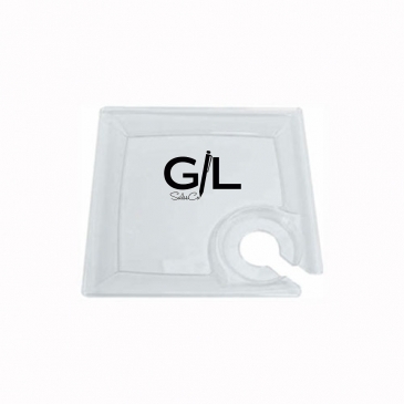 8.25" Clear Plastic Square Cocktail Plate