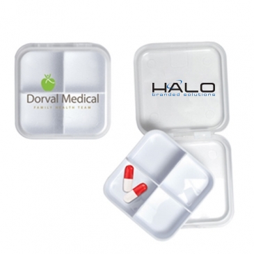 Removable 4 Compartment Pillbox