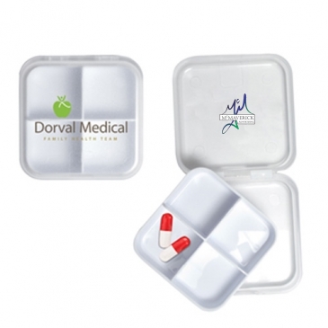 Removable 4 Compartment Pillbox