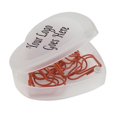 Heart Shaped Paper Clips & Case