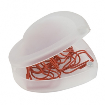 Heart Shaped Paper Clips & Case