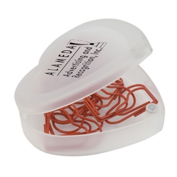 Heart Shaped Paper Clips & Case