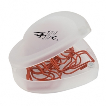 Heart Shaped Paper Clips & Case