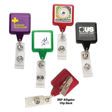 “Best” Square Badge Reel (opaque colors)