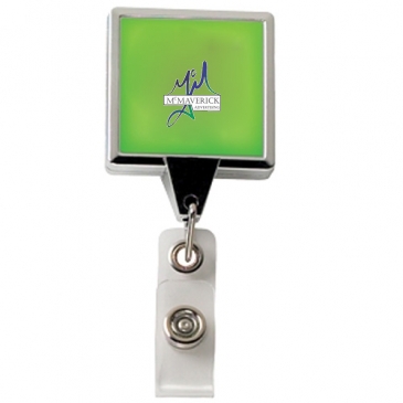 Chrome JUMBO Square Badge Reel