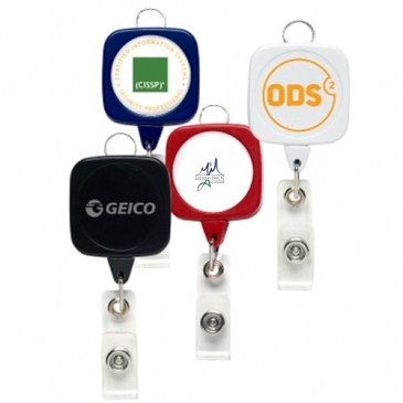 JUMBO Sqround Badge Reel w/ Lanyard Attachment