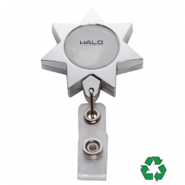 Chrome Seven Point Star Badge Reel
