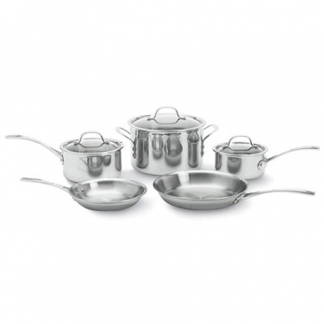 Tri-Ply Stainless Steel 8Pc Cookware Set