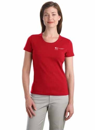 Ladies Modern Stretch Cotton Scoop Neck Shirt