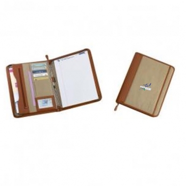 Cotton Canvas Zipper Padfolio