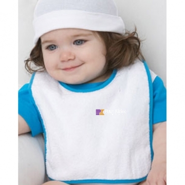 Infant Contrast Trim Terry Bib