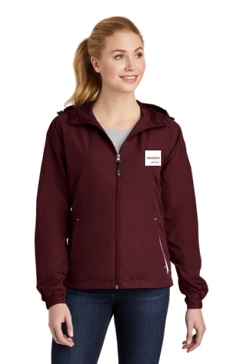 Sport-Tek® Ladies Colorblock Hooded Raglan Jacket