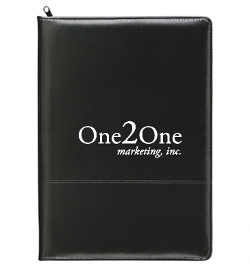 Script Zippered Padfolio
