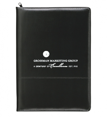 Script Zippered Padfolio