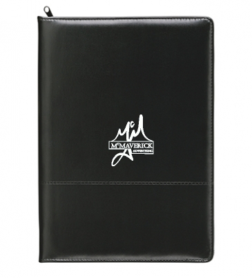 Script Zippered Padfolio