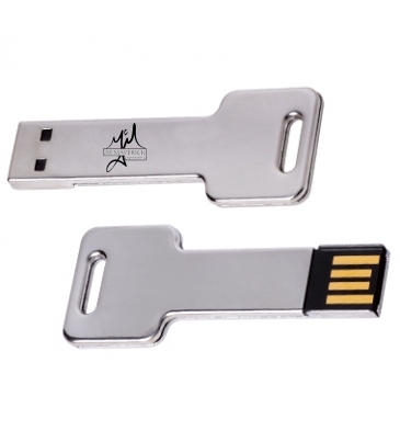 1 GB Silver Key USB 2.0 Flash Drive