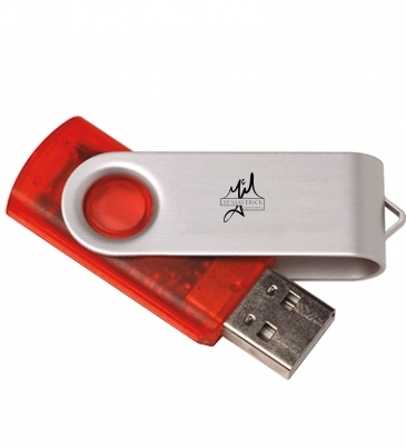 1 GB Translucent Folding USB 2.0 Flash Drive