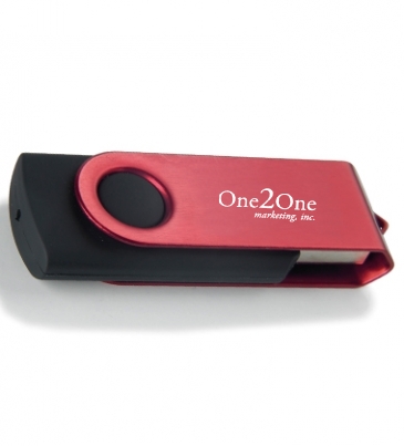 1 GB Color Accent Folding USB 2.0 Flash Drive