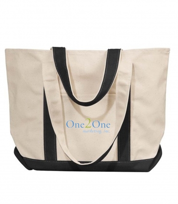 Windward Large Cotton Canvas Classic Boat Tote