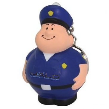 Policeman Bert Stress Reliever Keychain