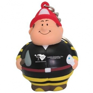 Fireman Bert Stress Reliever Keychain