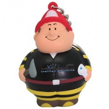 Fireman Bert Stress Reliever Keychain