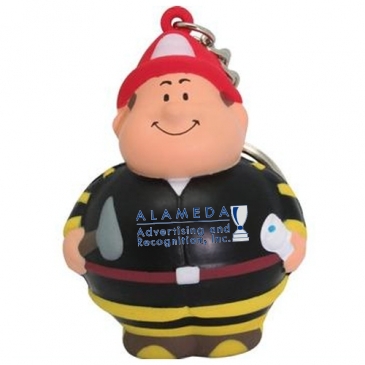 Fireman Bert Stress Reliever Keychain