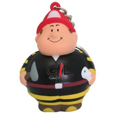 Fireman Bert Stress Reliever Keychain