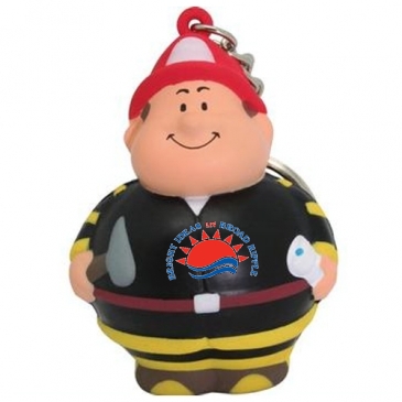 Fireman Bert Stress Reliever Keychain