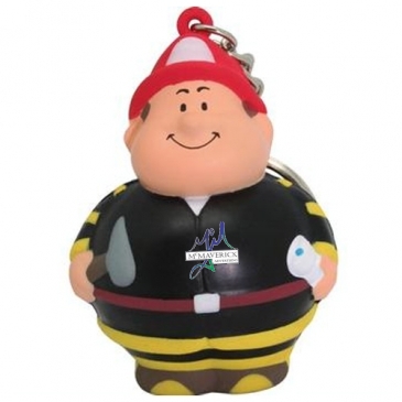 Fireman Bert Stress Reliever Keychain