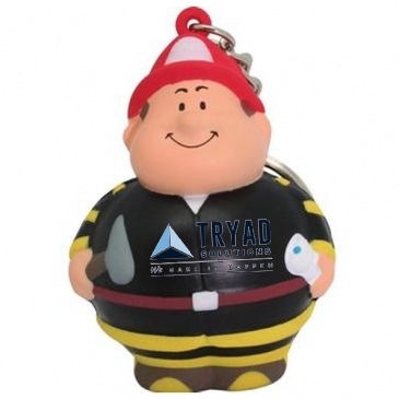 Fireman Bert Stress Reliever Keychain