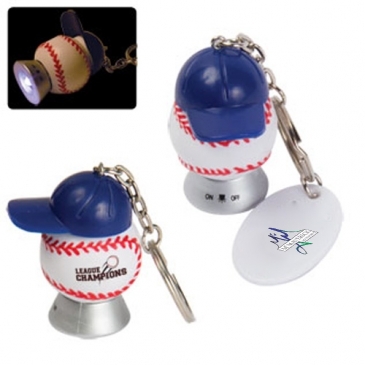Light Up Baseball & Baseball Hat Keytag