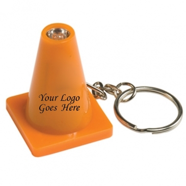 Light Up Safety Cone Keytag