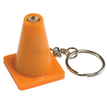 Light Up Safety Cone Keytag