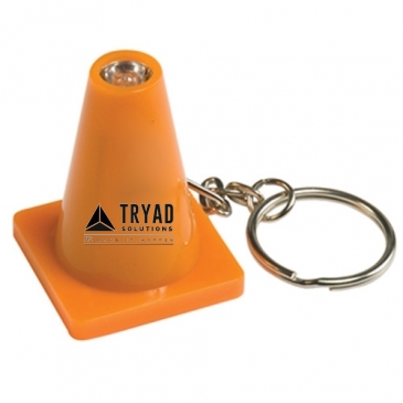 Light Up Safety Cone Keytag