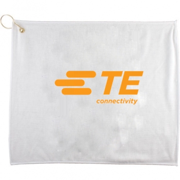 15" X 18" Polyester Blend White Golf Towel  W G&h