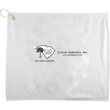 15" X 18" Polyester Blend White Golf Towel  W G&h