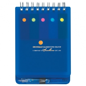 Spiral Jotter With Sticky Notes, Flags & Pen