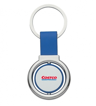 Circular Metal Spinner Key Tag