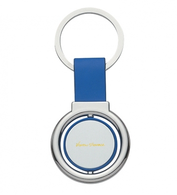 Circular Metal Spinner Key Tag