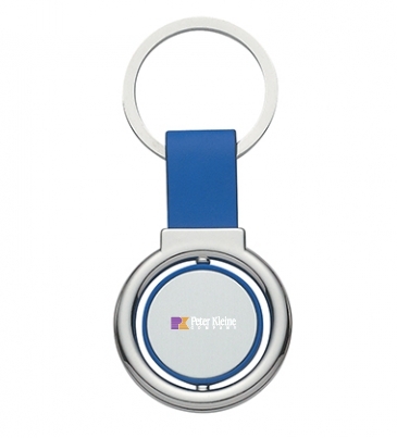Circular Metal Spinner Key Tag