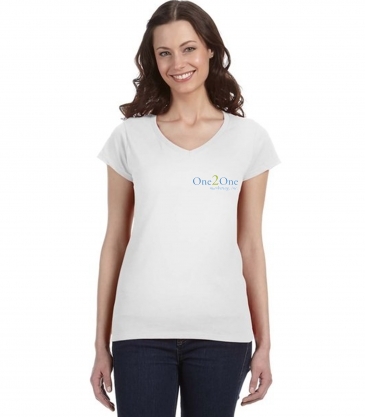 Ladies' SoftStyle® Fitted V-Neck T-Shirt