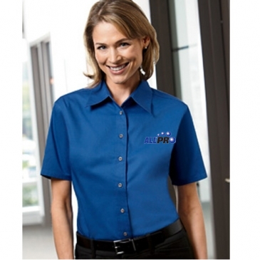 Ladies' Easy Blend™ Short-Sleeve Twill Shirt