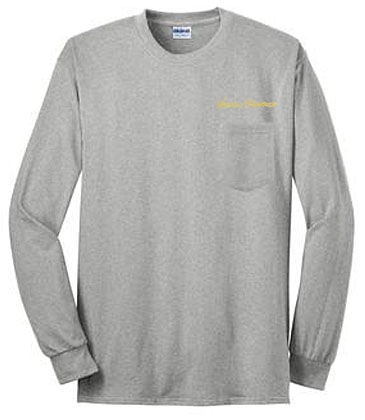 Gildan® Ultra Cotton® 100% Cotton Long Sleeve T w/ Pocket