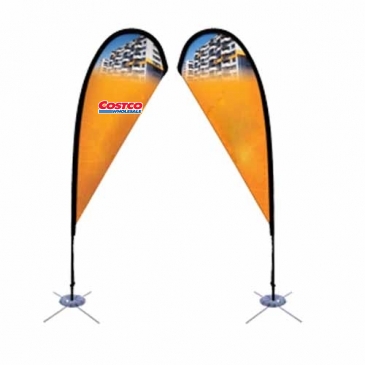 48-Hour Quick Ship 8' Premium Teardrop Sail Sign Kit (Double-Side
