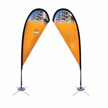 48-Hour Quick Ship 8' Premium Teardrop Sail Sign Kit (Double-Side